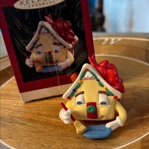Hallmark Christmas tree ornament new home adorable house present welcome mat ‘95